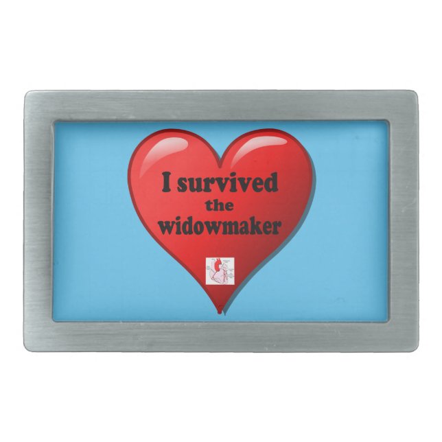 I Survived the Widowmaker Rectangular Belt Buckle (Front)