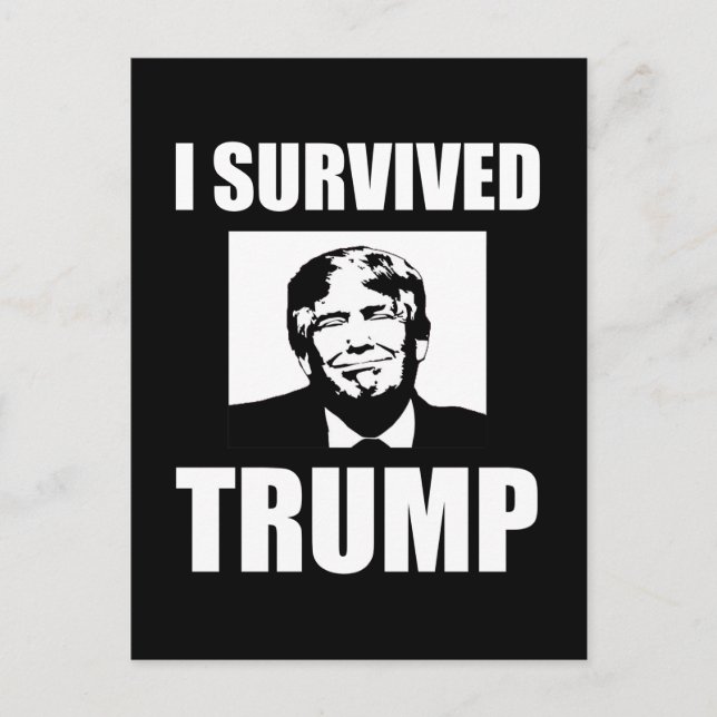 I Survived Trump 2020 Election Anti-Trump Postcard (Front)