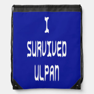 I Survived Ulpan Drawstring Bag