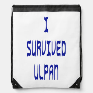 I Survived Ulpan Drawstring Bag