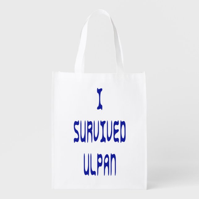 I Survived Ulpan Grocery Bag (Front)