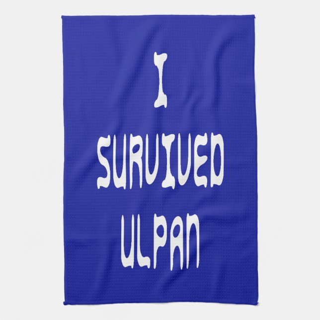 I Survived Ulpan Kitchen Towel (Vertical)