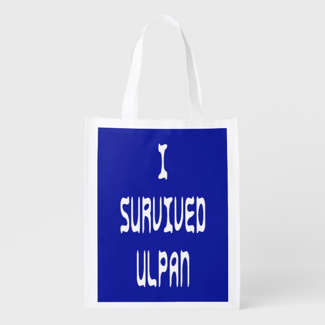 I Survived Ulpan Reusable Grocery Bag (Front)