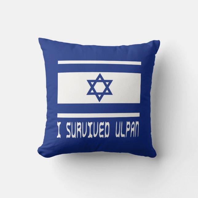 I Survived Ulpan Throw Pillow (Front)