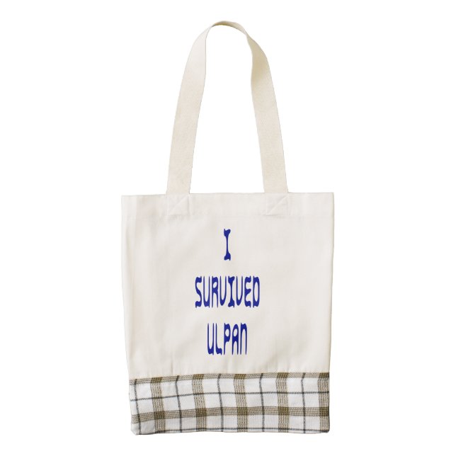 I Survived Ulpan Zazzle HEART Tote Bag (Front)