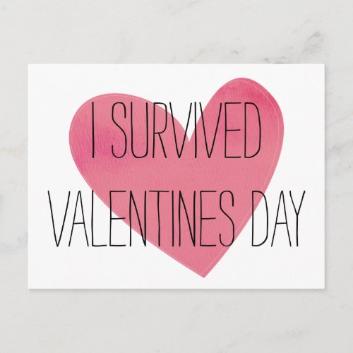 I Survived Valentines Day Postcard