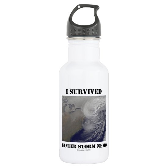I Survived Winter Storm Nemo (NASA Outer Space) Water Bottle