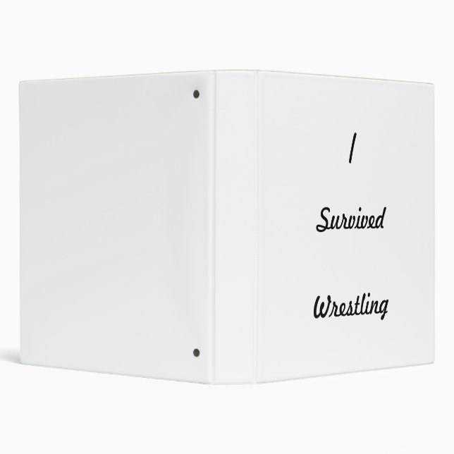 I survived wrestling! 3 ring binder (Background)
