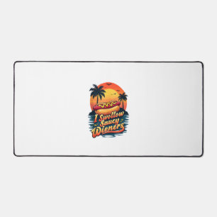 I Swallow Saucy Wieners Funny Adult Joke Hot Dogs Desk Mat