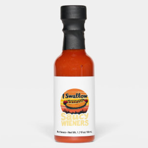 I Swallow Saucy Wieners Funny Adult Joke Hot Dogs  Sauces