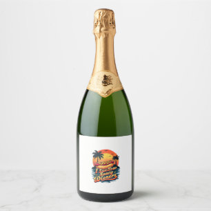 I Swallow Saucy Wieners Funny Adult Joke Hot Dogs  Sparkling Wine Label
