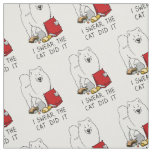 I Swear, the Cat Did It Samoyed Dog Fabric