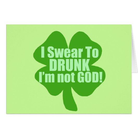 I Swear To Drunk I'm Not God! Cards (Front Horizontal)