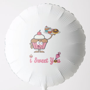 I Sweet You with a Cupcake Balloon