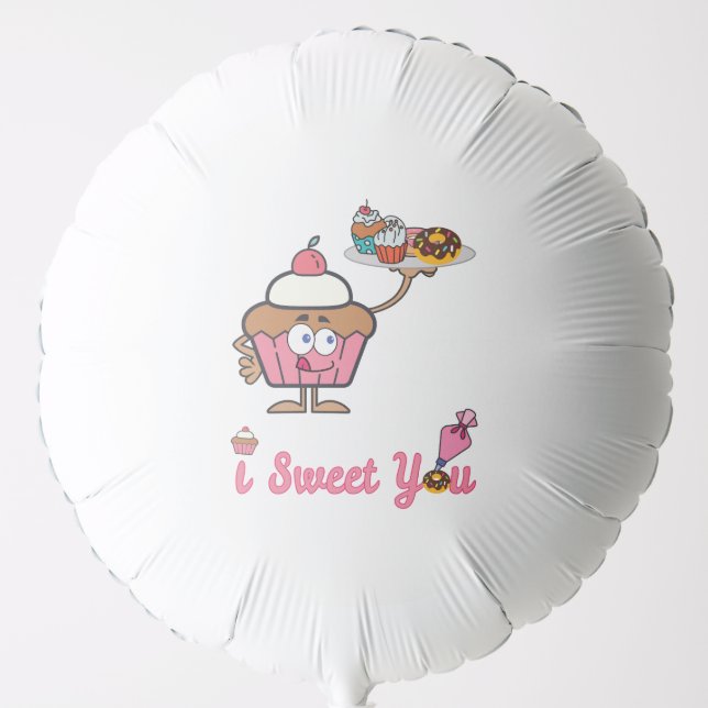 I Sweet You with a Cupcake Balloon (Front)