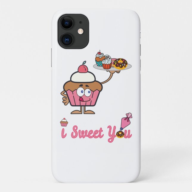 I Sweet You with a Cupcake Case-Mate iPhone Case (Back)