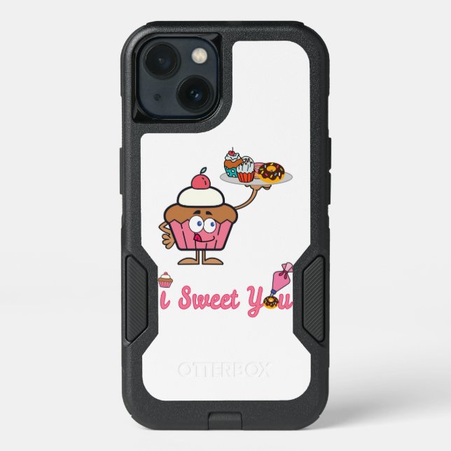 I Sweet You with a Cupcake Otterbox iPhone Case (Back)