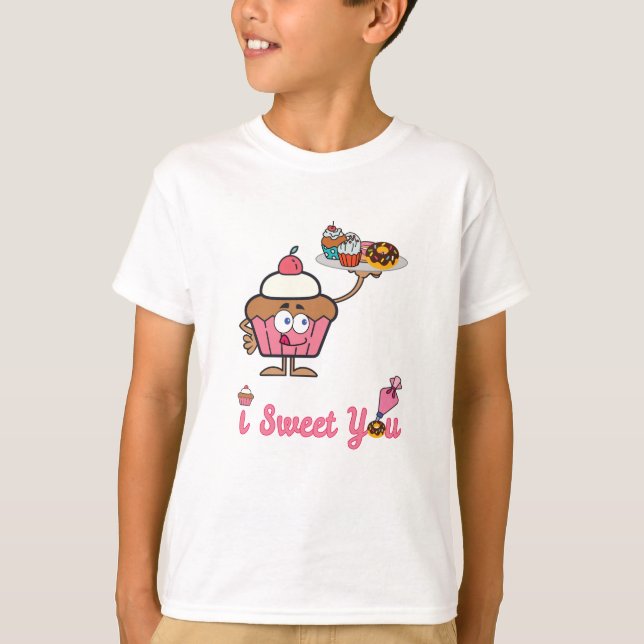 I Sweet You with a Cupcake T-Shirt (Front)