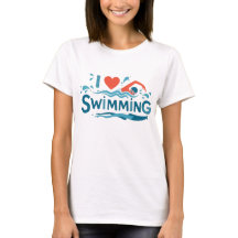 I ❤️ Swimming – Swimmer Graphic Tee