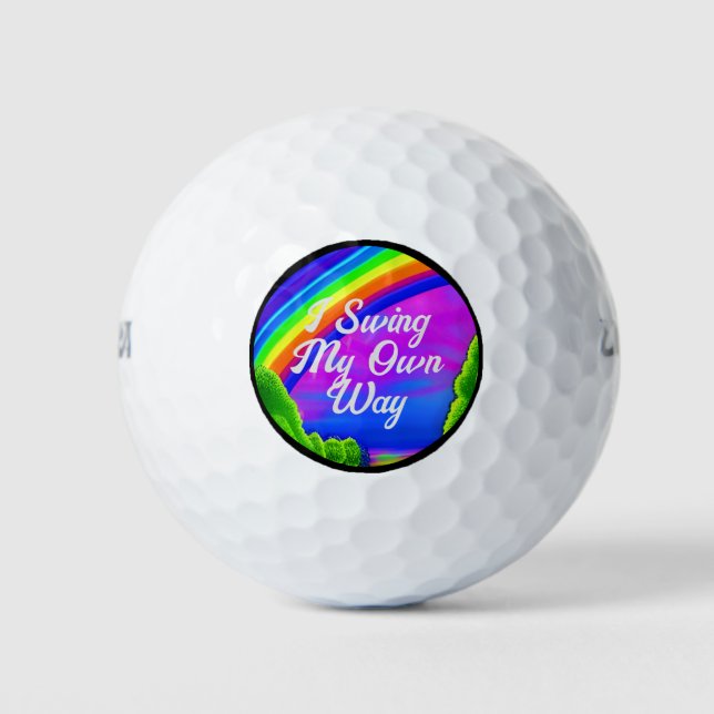 I Swing My Own Way Golf Balls (Front)
