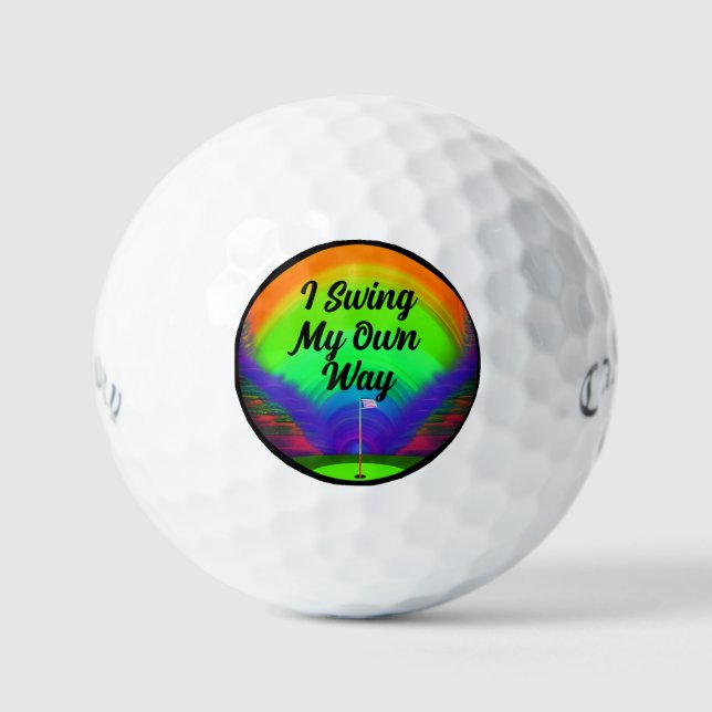 I Swing My Own Way  Golf Balls (Front)