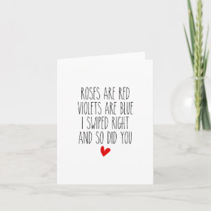 I Swiped Right Love Card - Greeting Card - Romance