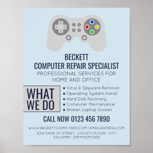 ITComputers Computer Repair Specialist Advert Poster