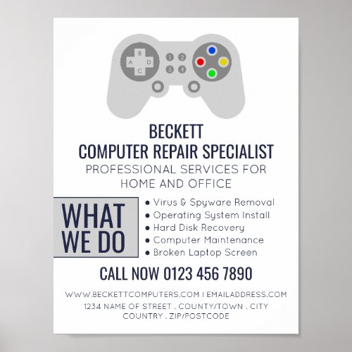 ITComputers Computer Repair Specialist Advert Poster