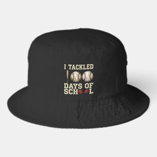I Tackled 100 Days of School, Baseball Design Bucket Hat