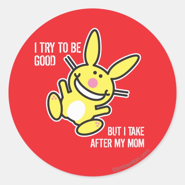 I Take After My Mom Classic Round Sticker (Front)