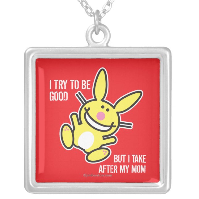 I Take After My Mom Silver Plated Necklace (Front)