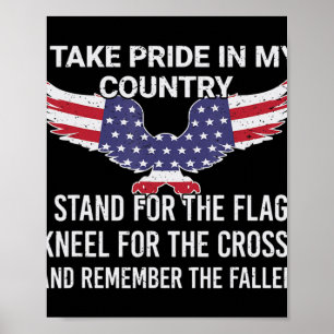 I take pride in my country Veteran Patriot America Poster