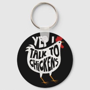 I Talk To Chickens Shirt Cute Chicken Buffs T Keychain