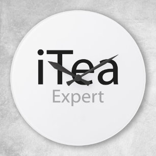 i Tea Expert Round Clock