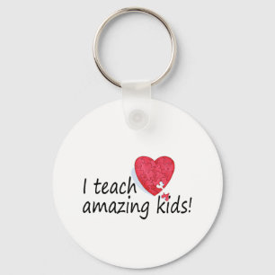 I Teach Amazing Kids Keychain