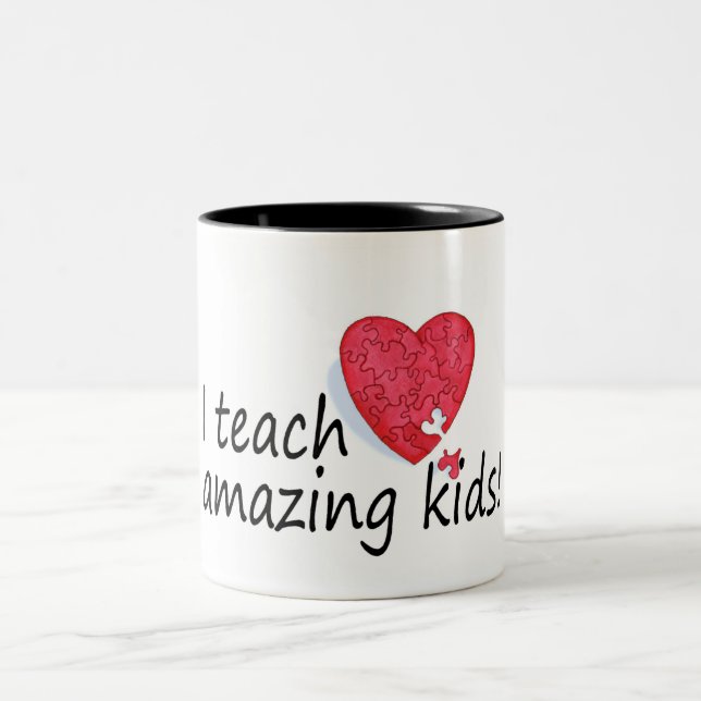I Teach Amazing Kids Two-Tone Coffee Mug (Center)