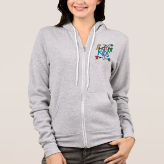 I Teach Awesome Kids Autism Awareness Sped Teacher Hoodie