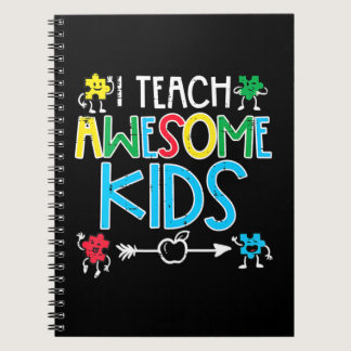 I Teach Awesome Kids Autism Awareness Sped Teacher Notebook