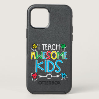 I Teach Awesome Kids Autism Awareness Sped Teacher OtterBox Symmetry iPhone 12 Pro Case