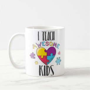 I Teach Awesome Kids Autism Teacher Coffee Mug