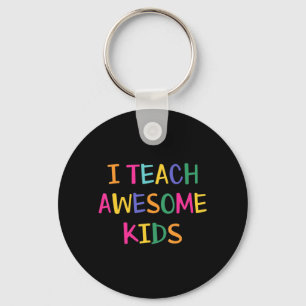 I Teach Awesome Kids Autism Teacher Keychain