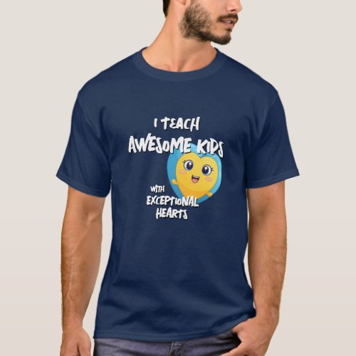 I Teach Awesome Kids Cute Chibi Heart Design T_Shirt