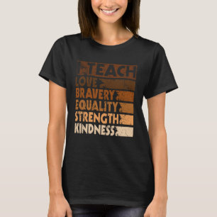 I Teach Black History Month Melanin Crayons Black T-Shirt