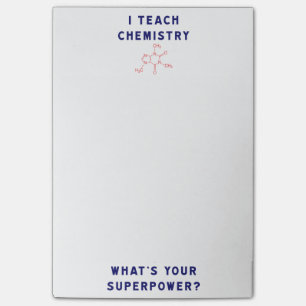 I Teach Chemistry What's Your Superpower? Post-it Notes