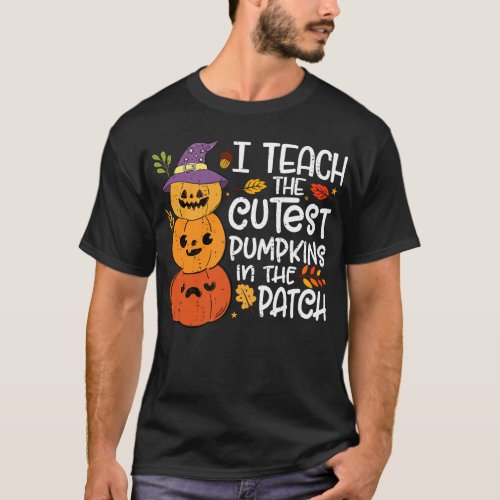 I Teach Coolest Pumpkin Patch Halloween Costume  T_Shirt