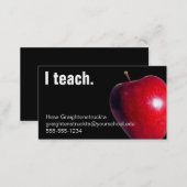"I teach." customizable BUSINESS CARDS (Front/Back)