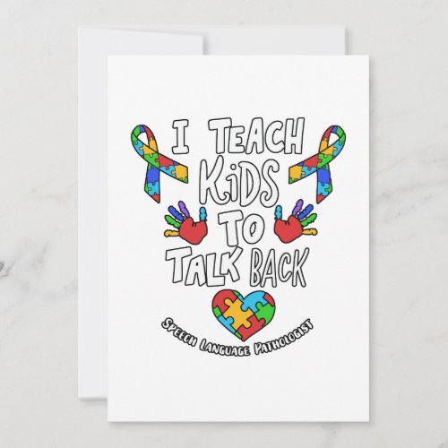 I Teach Kids To Talk Back Speech Language Therapy Announcement