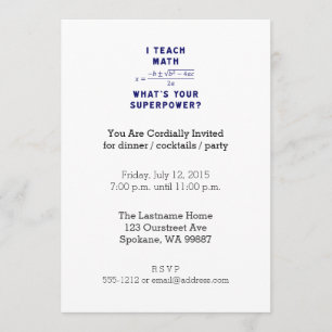 I Teach Math What's Your Superpower? Invitation