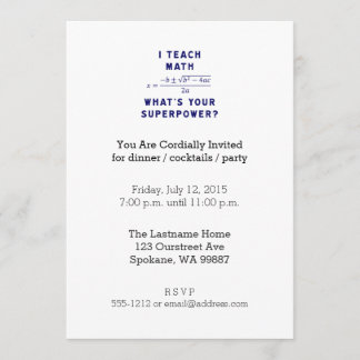I Teach Math What's Your Superpower? Invitation