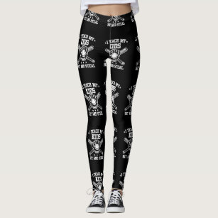 Baseball Stitches Leggings - Designed By Squeaky Chimp T-shirts & Leggings